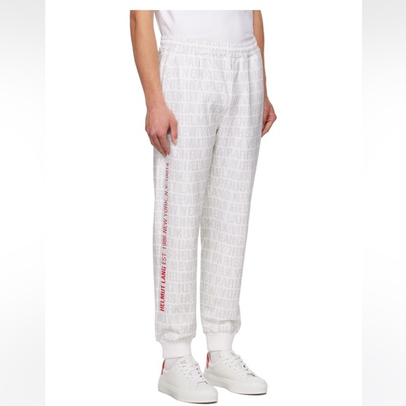 Helmut Lang White printed lounge pants - Picture 1 of 13